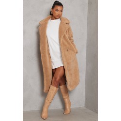 Camel Teddy Bear Borg Coat