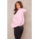 PRETTYLITTLETHING Baby Pink Sweat Oversized Basic Hoodie