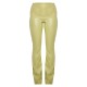 Olive Faux Leather High Waisted Flared Pants