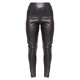 Black Faux Leather Pintuck Detail Leggings