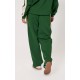 PRETTYLITTLETHING Forest Green Embroidered Contrast Straight Leg Sweatpants