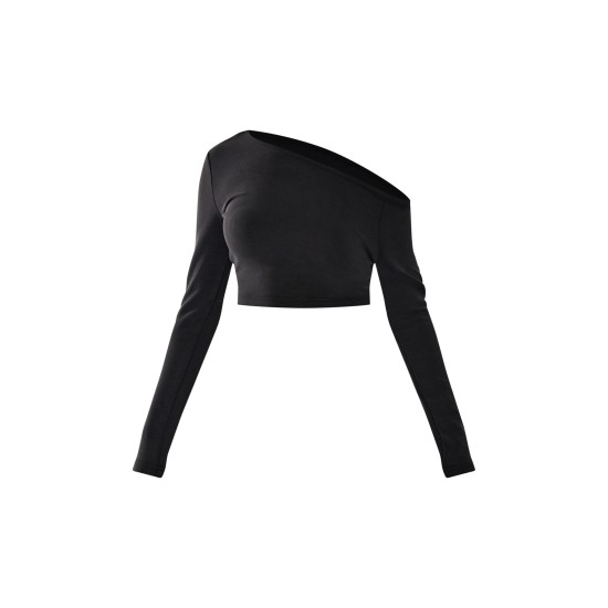 Black Premium Soft Touch Long Sleeve Top