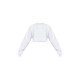 White Crop Oversized Fit Sweatshirt