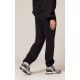 PRETTYLITTLETHING Black Oversized Embroidered Cuffed Sweatpants