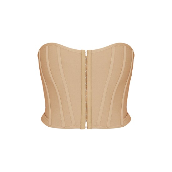 Stone Bandage Hook And Eye Structured Corset