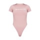 PRETTYLITTLETHING Light Pink Logo Short Sleeve Bodysuit