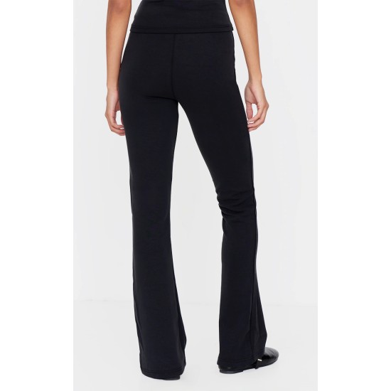 Black Premium Soft Touch Skinny Flare Pants