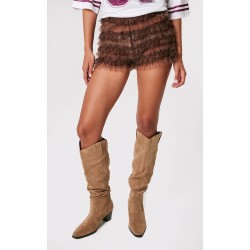 Chocolate Frill Mesh Bloomer Shorts