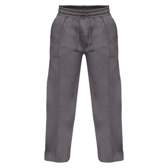 Petite Steel Blue Wide Leg Seam Detailed Sweatpants