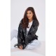 Black Faux Leather Relaxed Fit Belted Biker Jacket