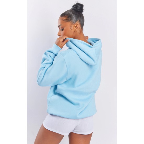 Baby Blue Oversized Fit Sweat Hoodie