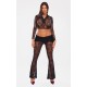 Shape Black Lace Flares With Ruched Skirt