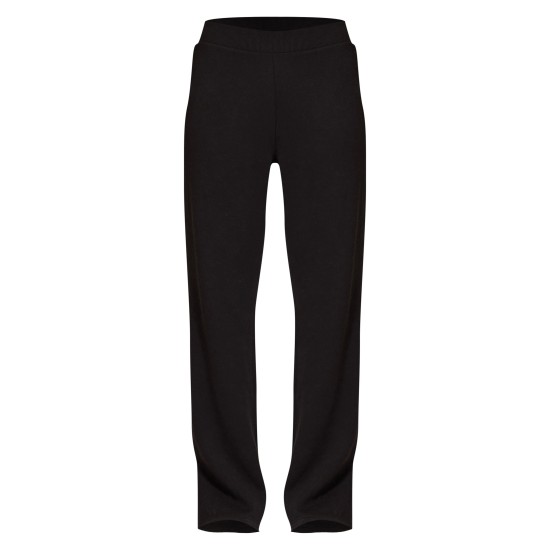 Black Flared Split Hem Sweatpants