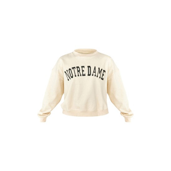 Tall Cream Notre Dame Oversized Sweatshirt