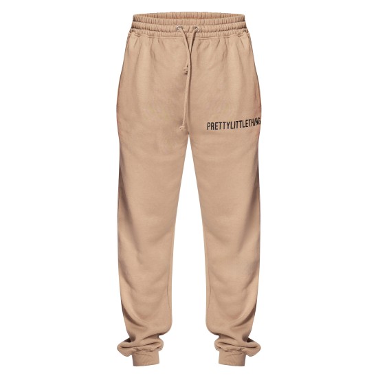 PRETTYLITTLETHING Mocha Cuffed High Waisted Sweatpants