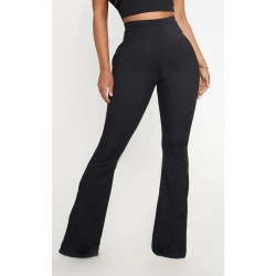 Shape Black Ribbed Flared Pants