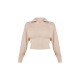 PRETTYLITTLETHING Shape Stone Fitted Zip Up Sweatshirt