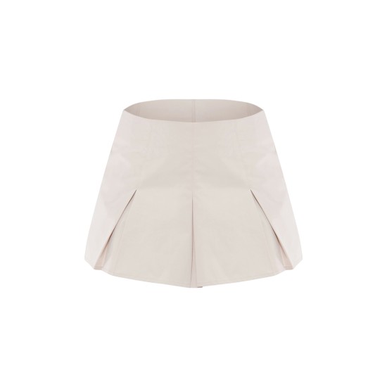 Stone Tailored Woven Box Pleat Skater Skort