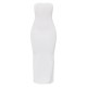 Shape White Textured Bandeau Midaxi Dress