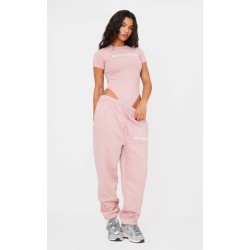 PRETTYLITTLETHING Light Pink High Waist Cuffed Sweatpants